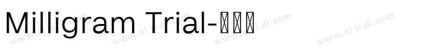 Milligram Trial字体转换